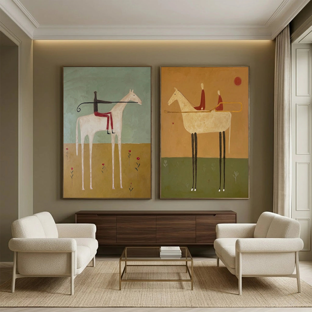 Western Cowboy Wall Art Set of 2 #AC067