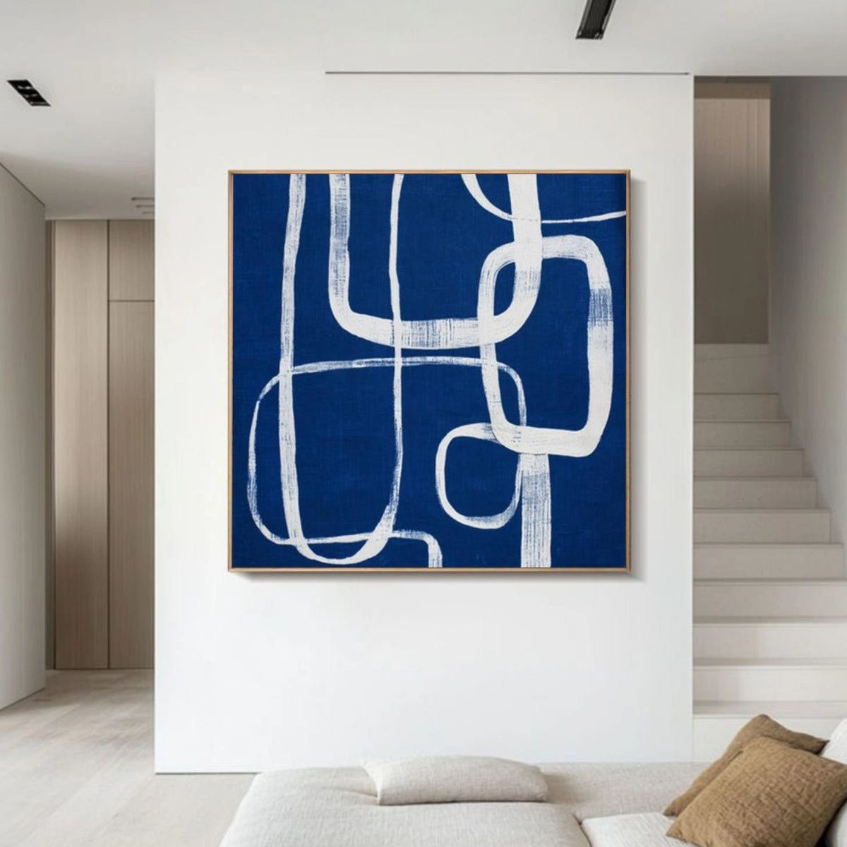 Blue Abstract Wall Art #AW039