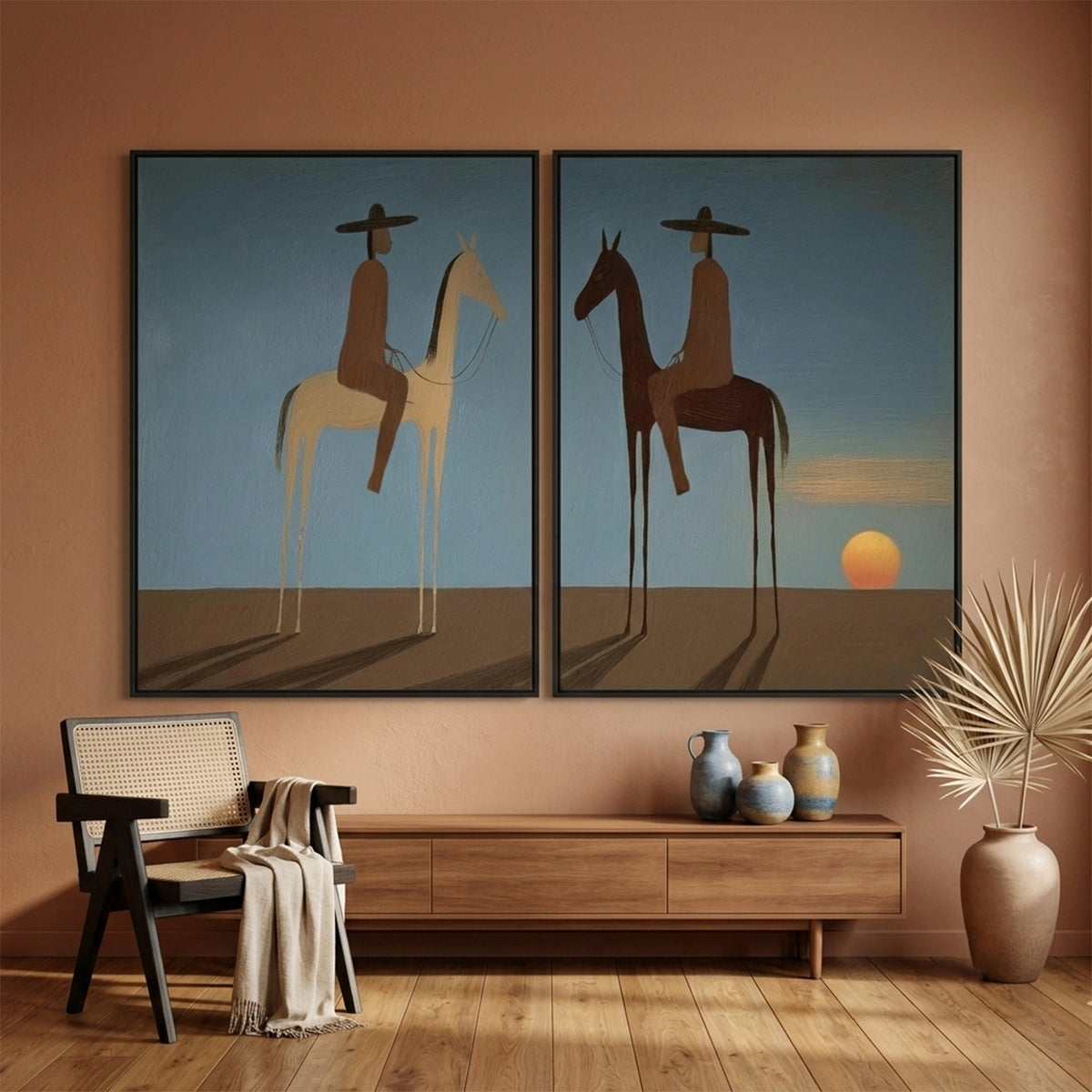 Western Cowboy Wall Art Set of 2 #AC078