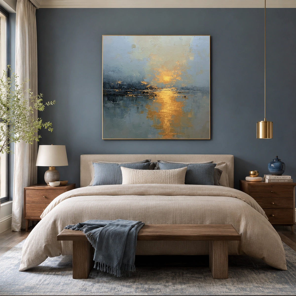 Abstract Ocean And Sky Wall Art #OS078