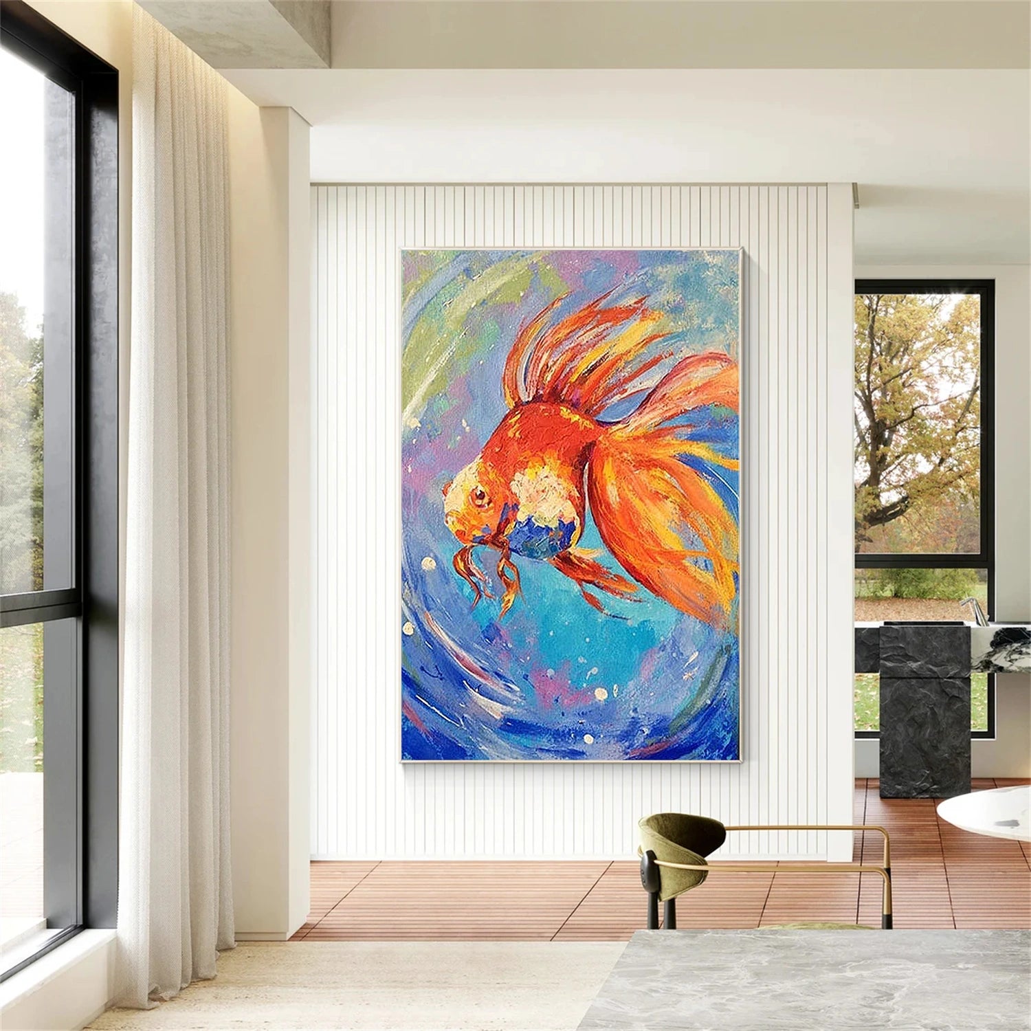Abstract Animal Fish Wall Art #AN002