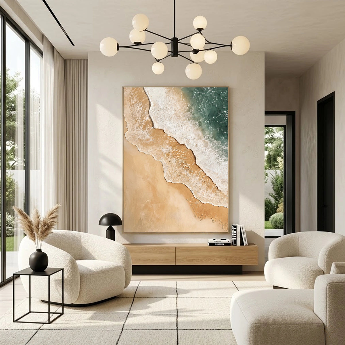 Abstract Ocean And Sky Wall Art #OS124