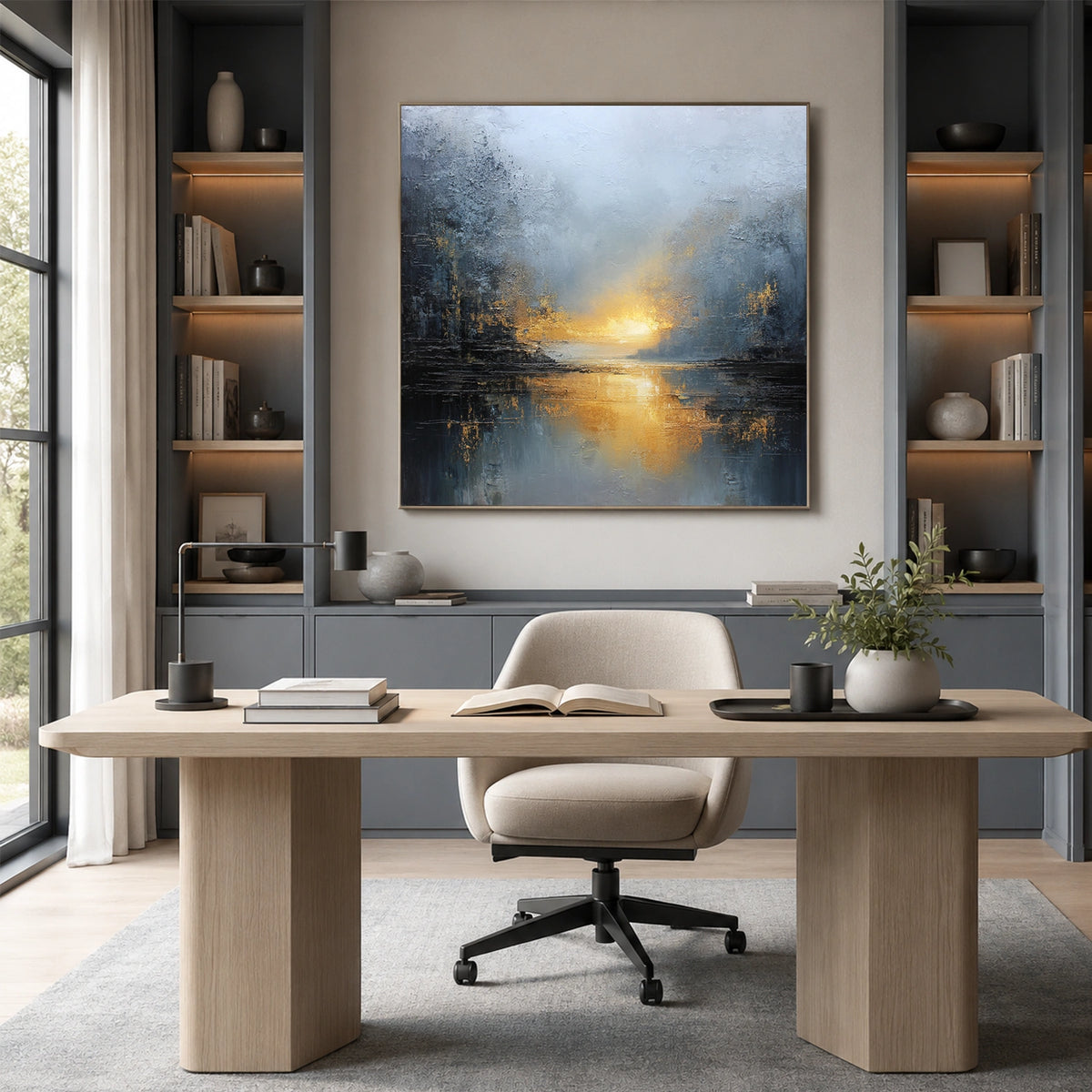 Abstract Ocean And Sky Wall Art #OS087