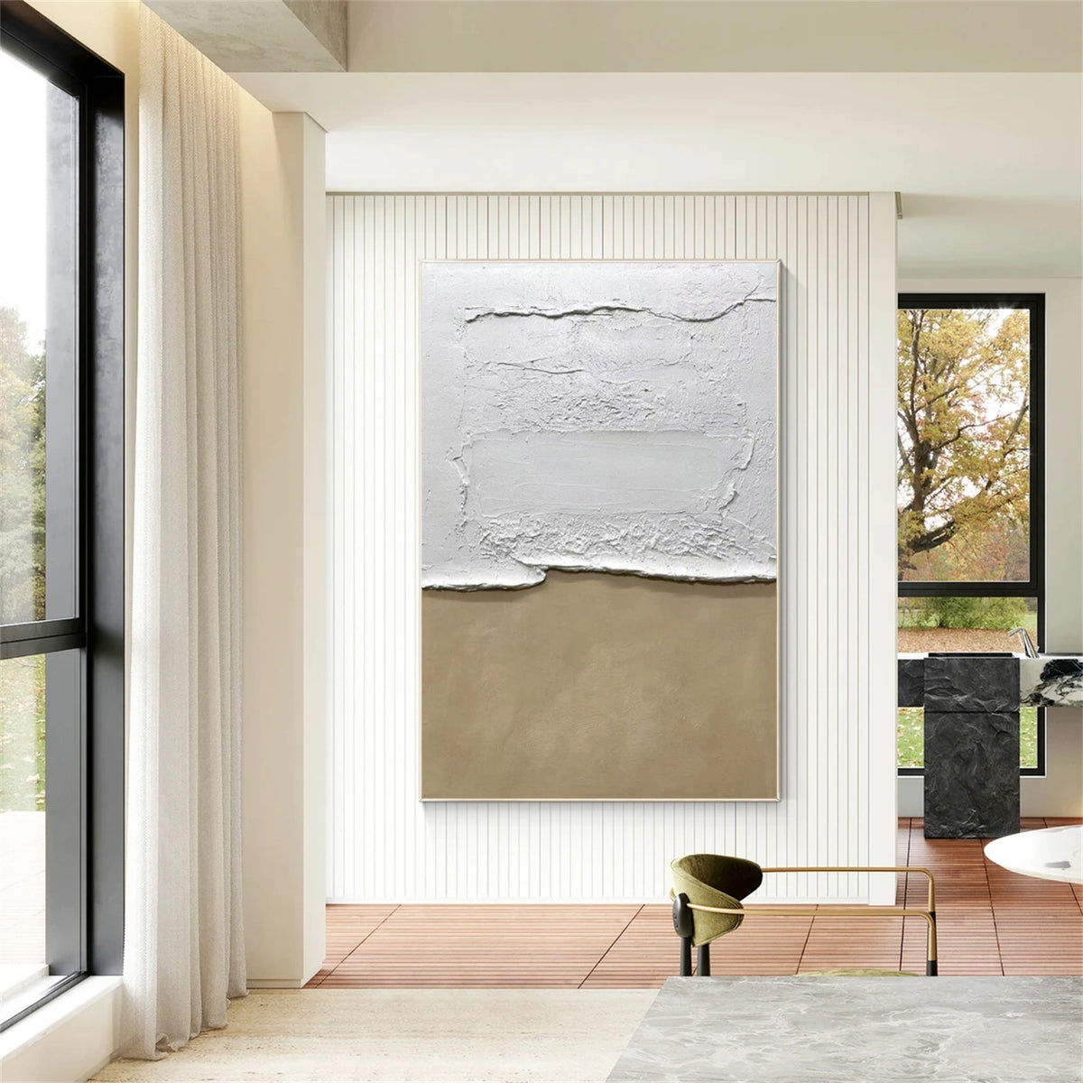 Gray Minimalist Textured Wall Art #MW016