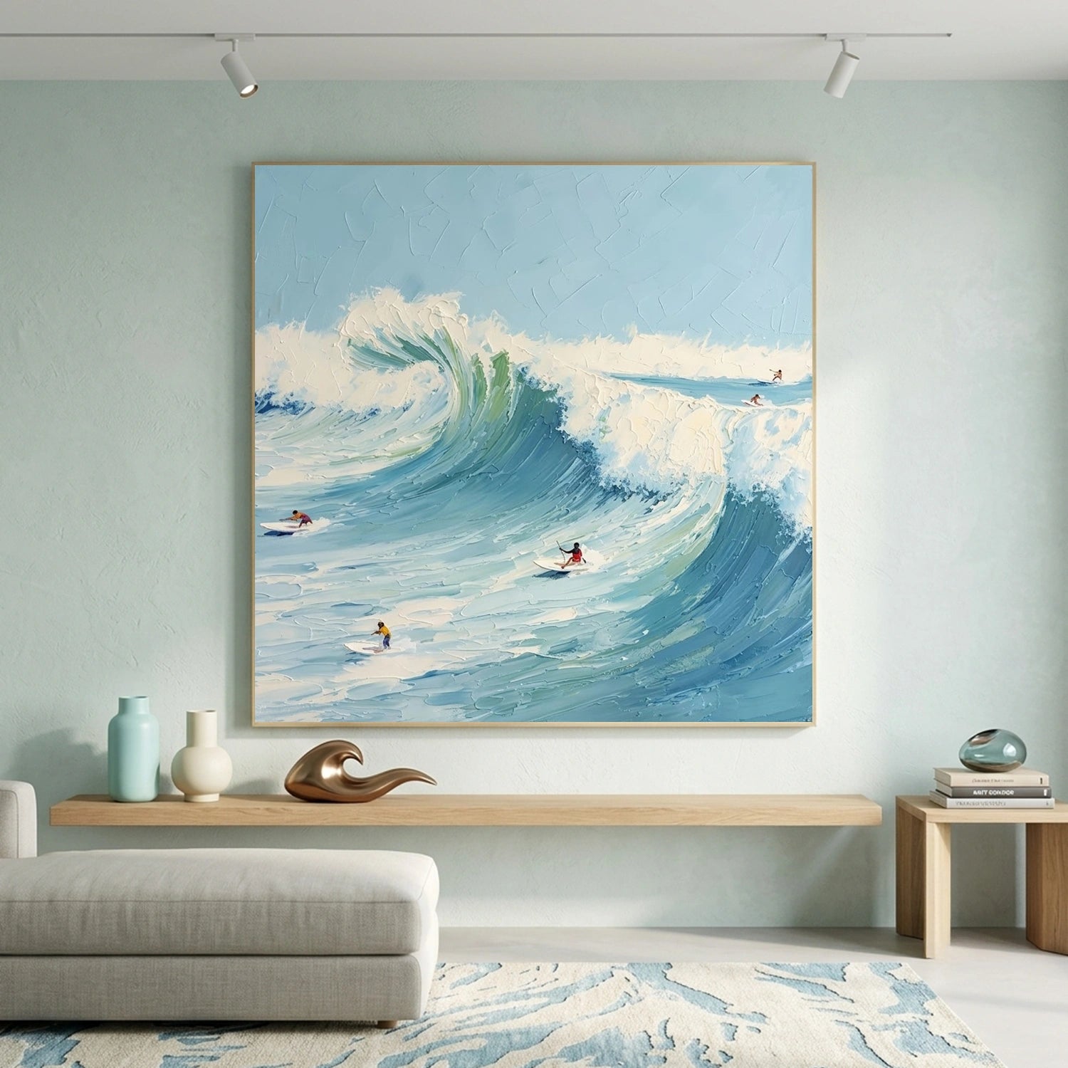 Surfing Sports Textured Wall Art #SC020