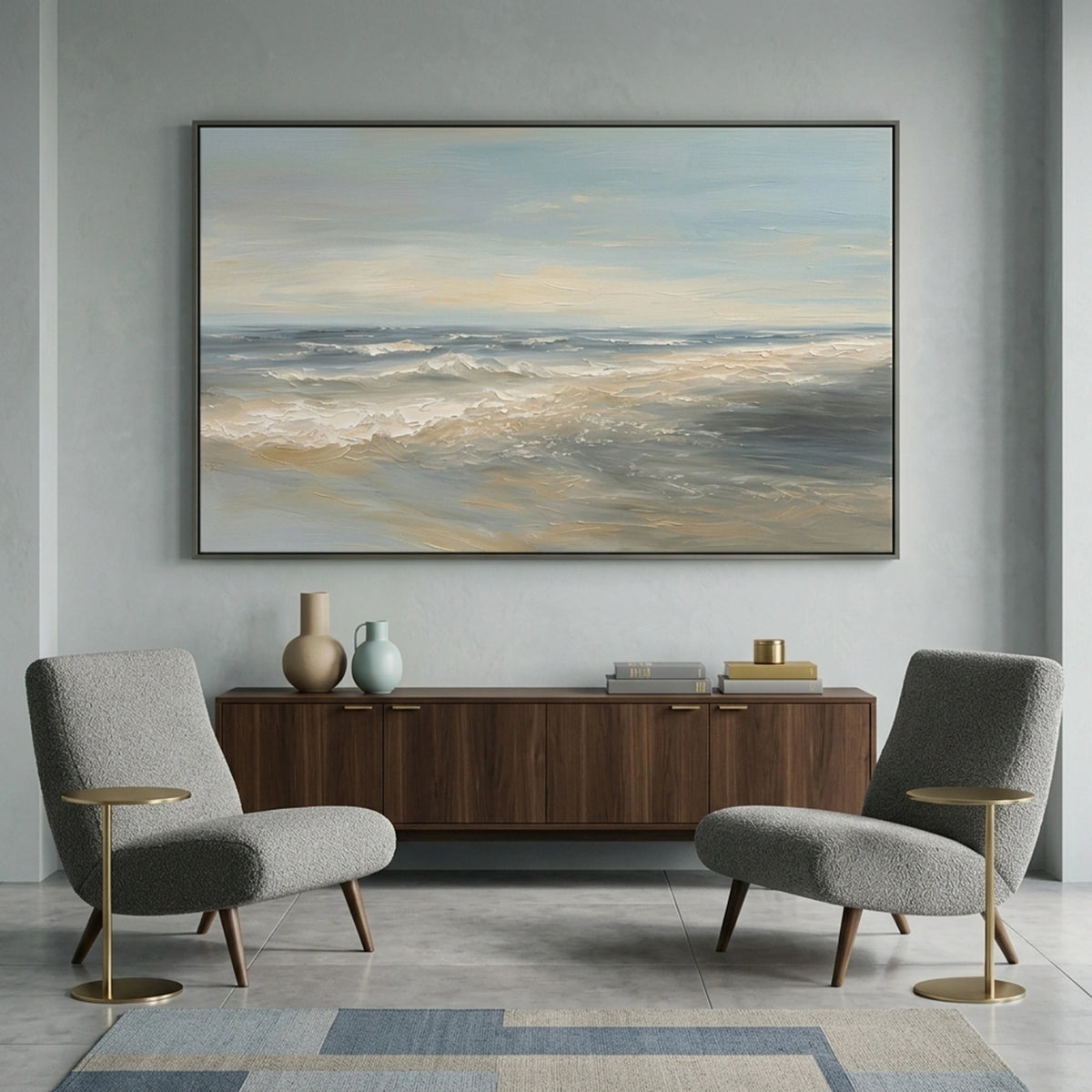 Abstract Ocean And Sky Wall Art #OS109