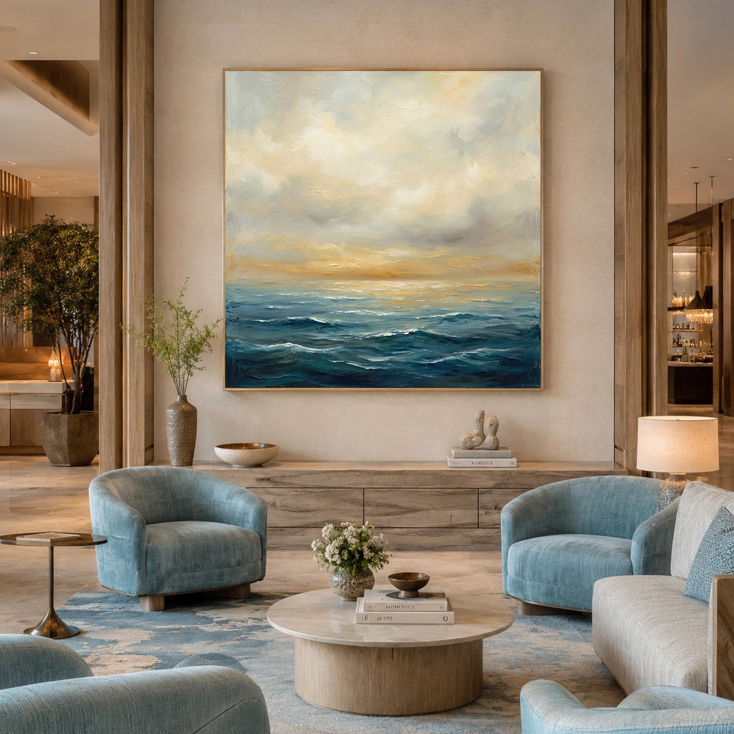 Abstract Ocean And Sky Wall Art #OS095