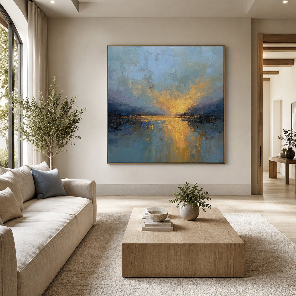 Abstract Ocean And Sky Wall Art #OS091