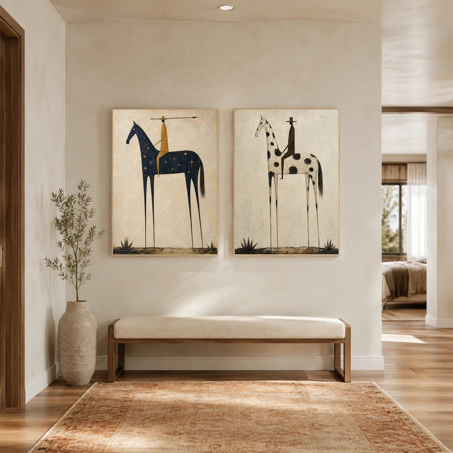Western Cowboy Wall Art Set of 2 #AC009
