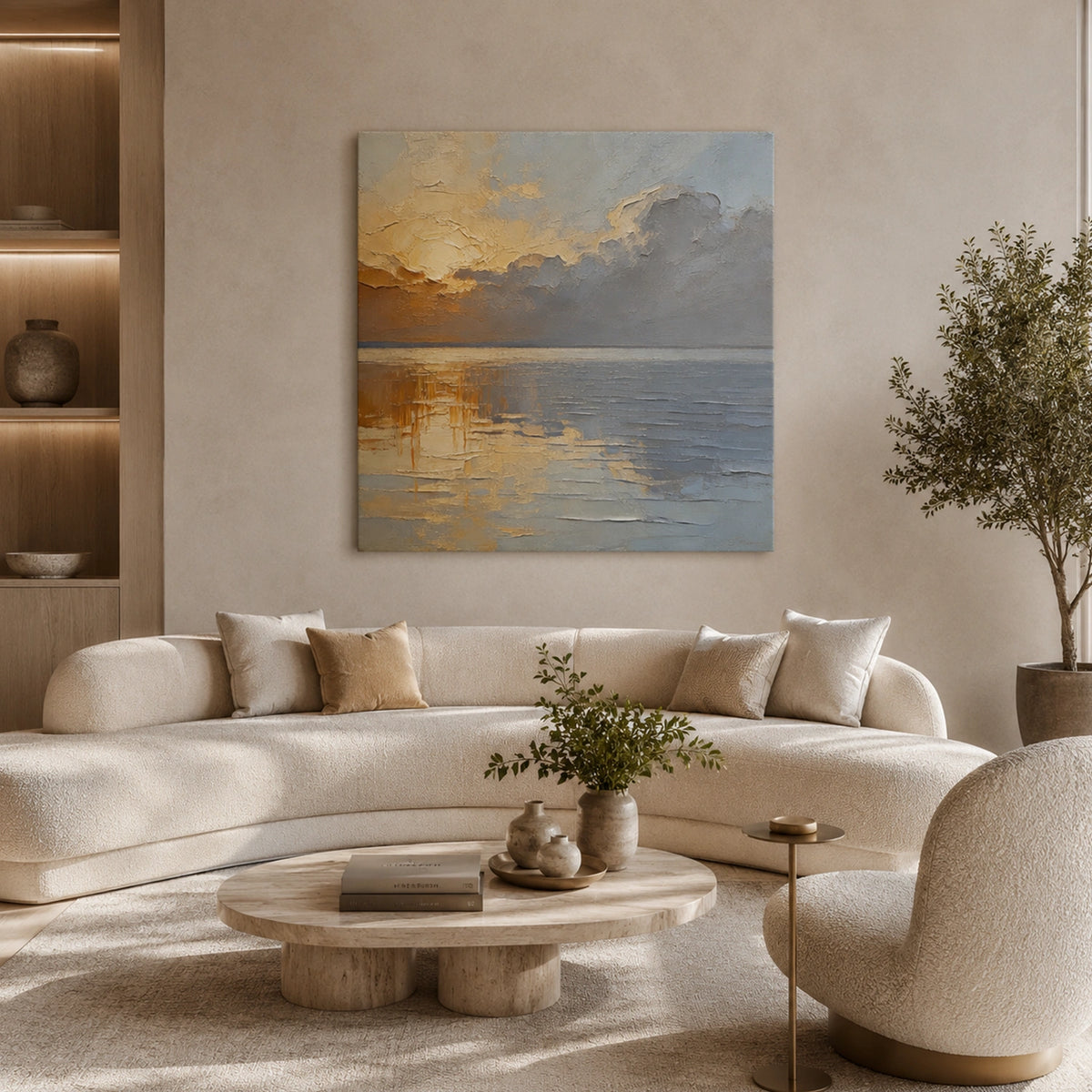 Abstract Ocean And Sky Wall Art #OS023