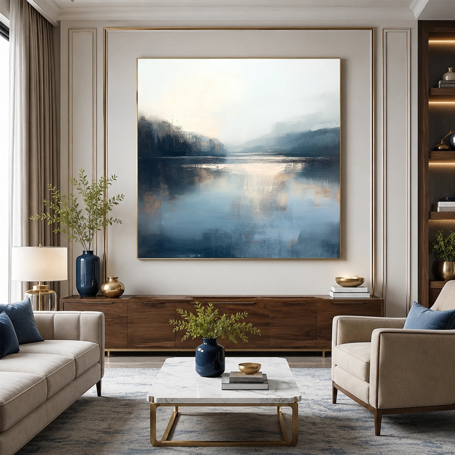 Abstract Ocean And Sky Wall Art #OS083