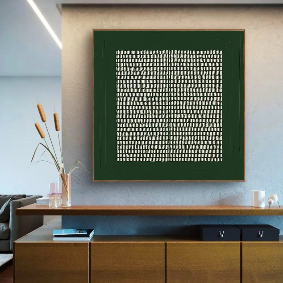 Green Minimalist Textured Wall Art #MW025