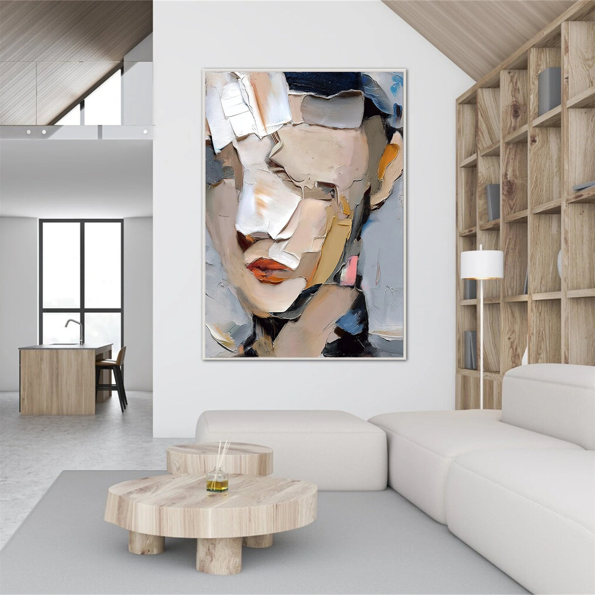 Abstract Portrait Textured Wall Art #LA021