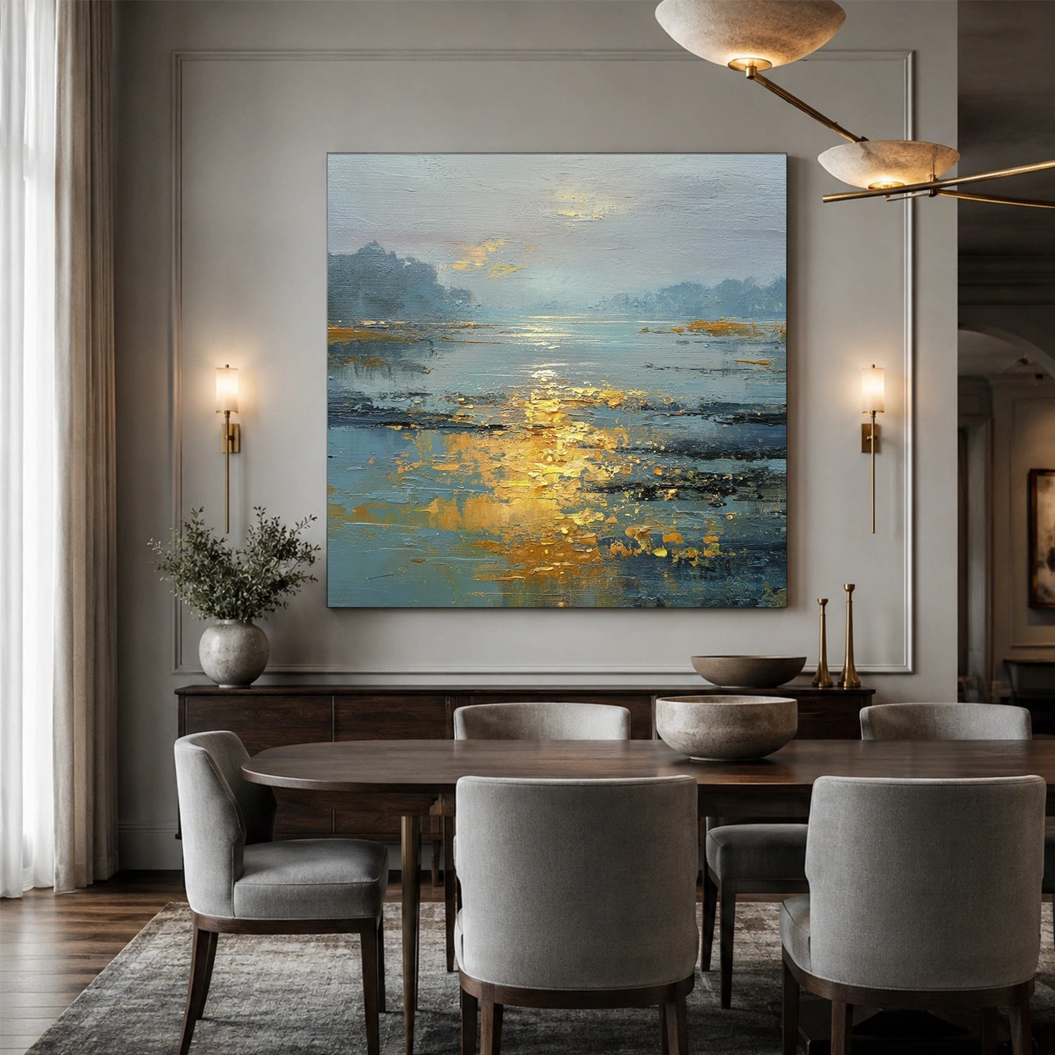 Abstract Ocean And Sky Wall Art #OS073