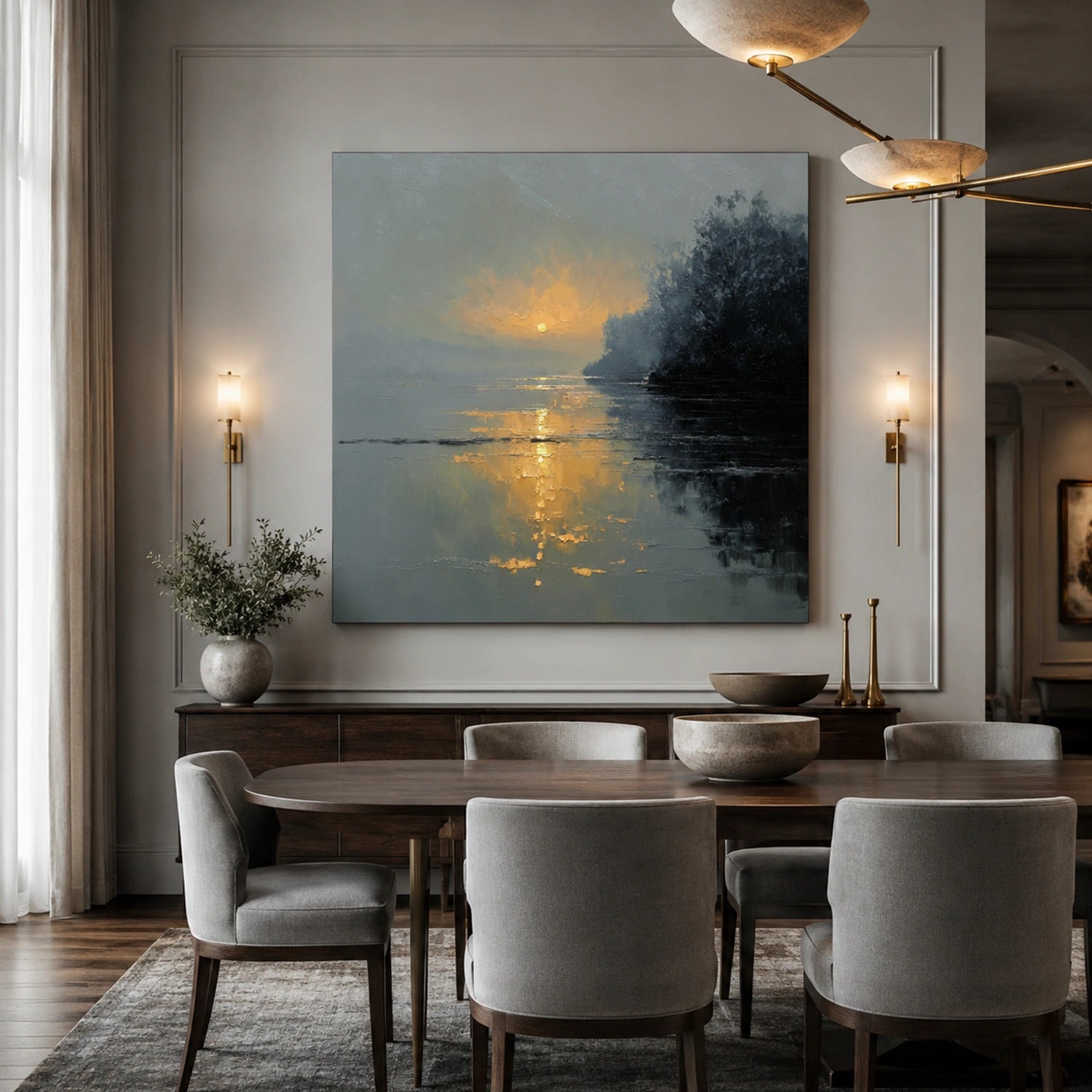 Abstract Ocean And Sky Wall Art #OS092