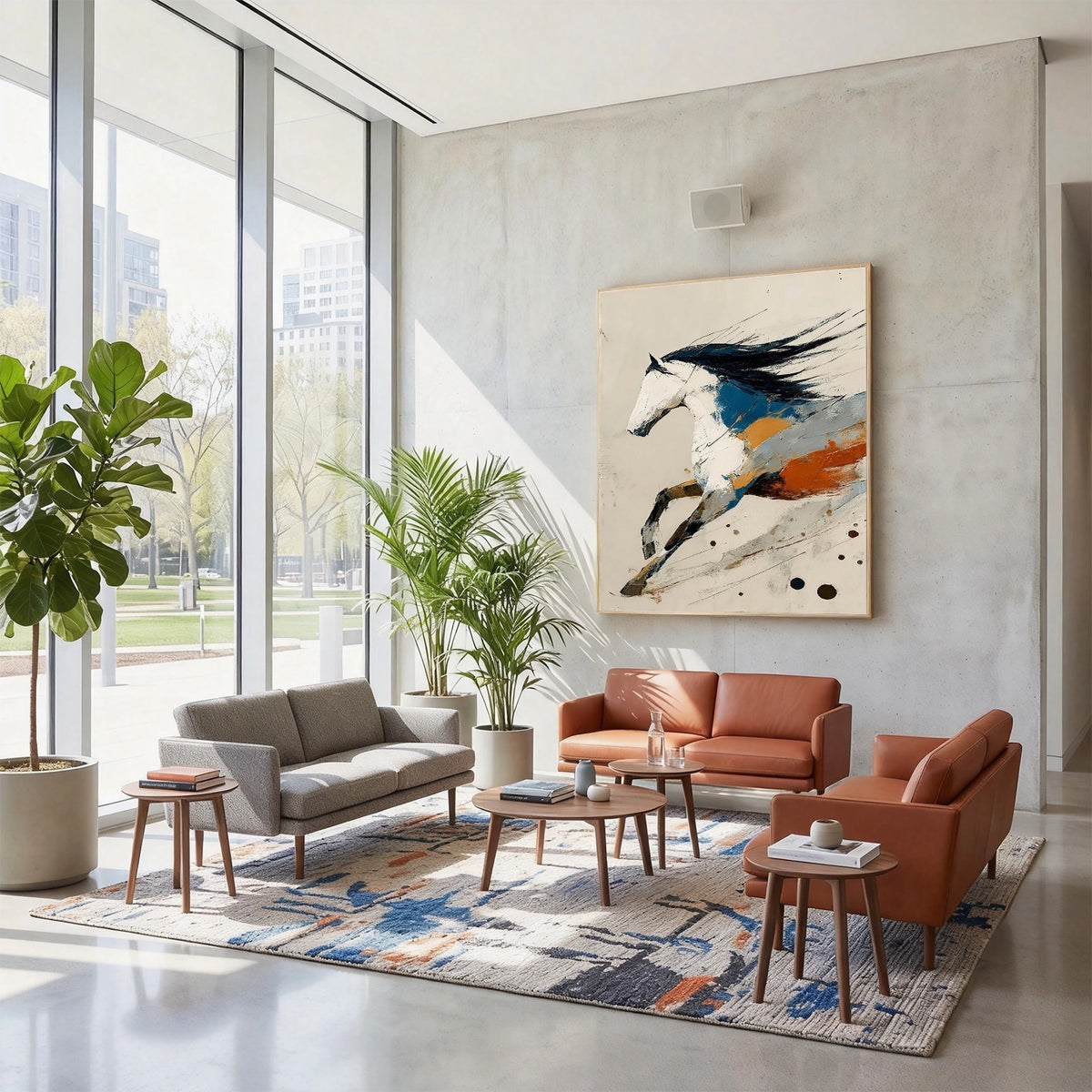 Abstract Animal Horse Wall Art #AN038