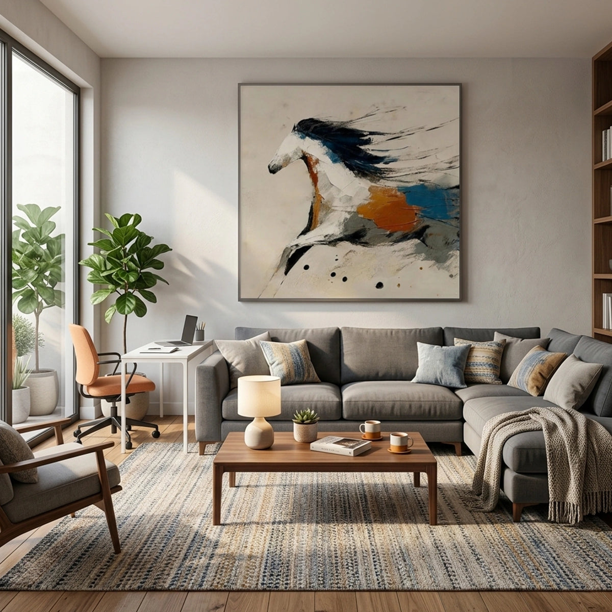 Abstract Animal Horse Wall Art #AN039