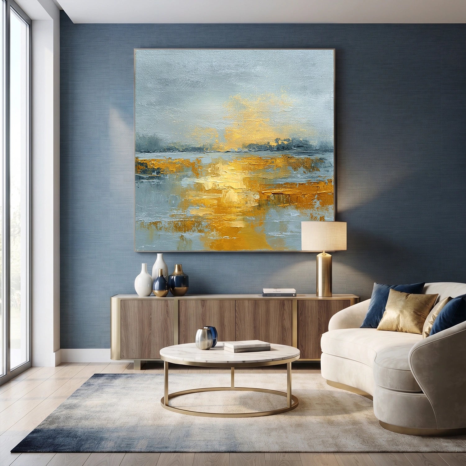 Abstract Ocean And Sky Wall Art #OS099