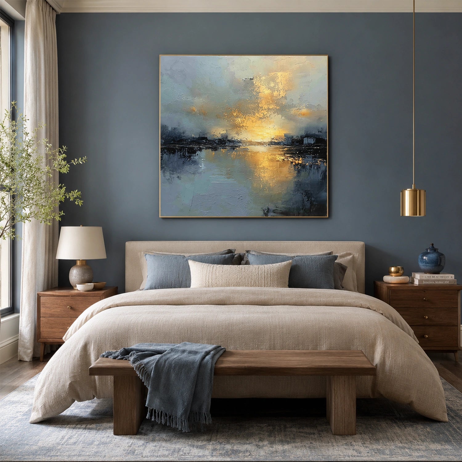 Abstract Ocean And Sky Wall Art #OS077