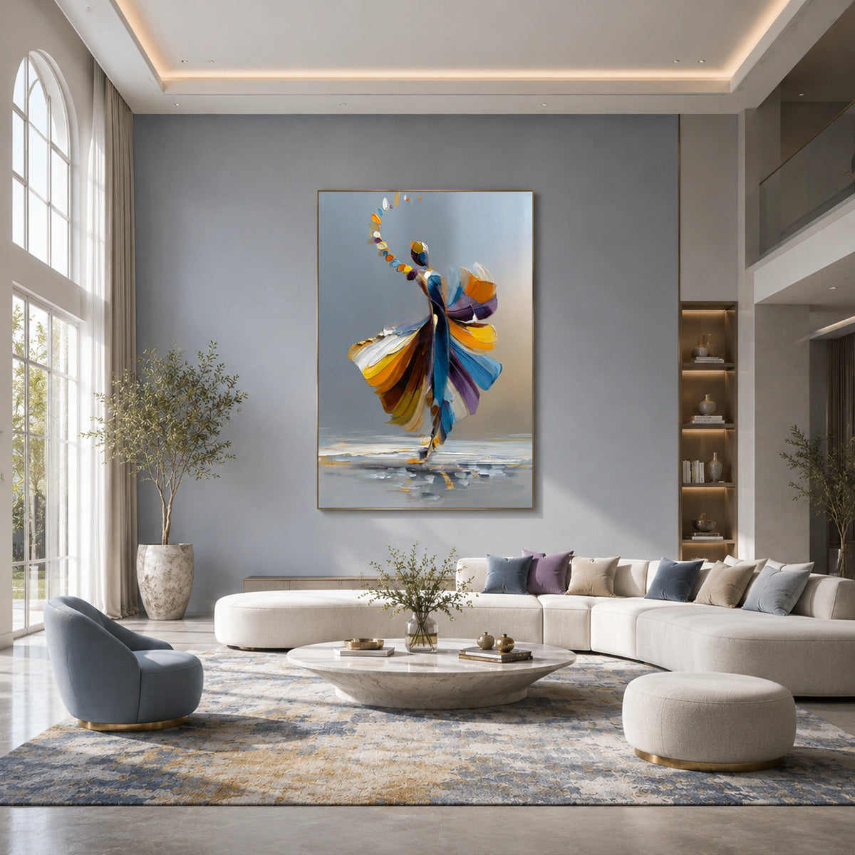 Abstract Portrait Textured Wall Art #LA027