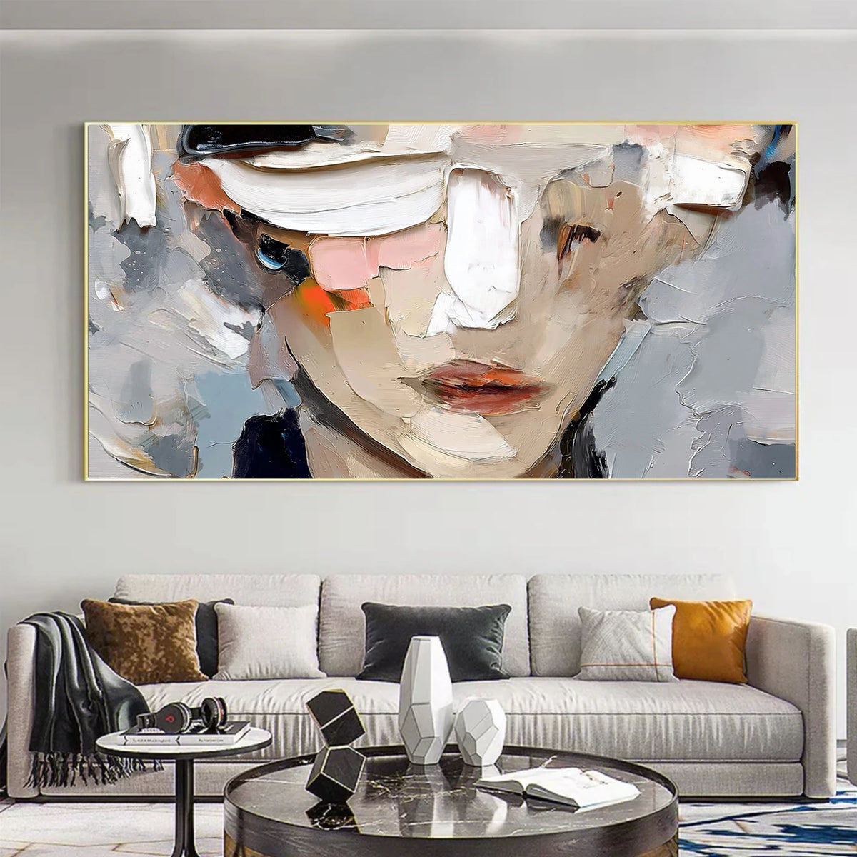Abstract Portrait Textured Wall Art #LA022