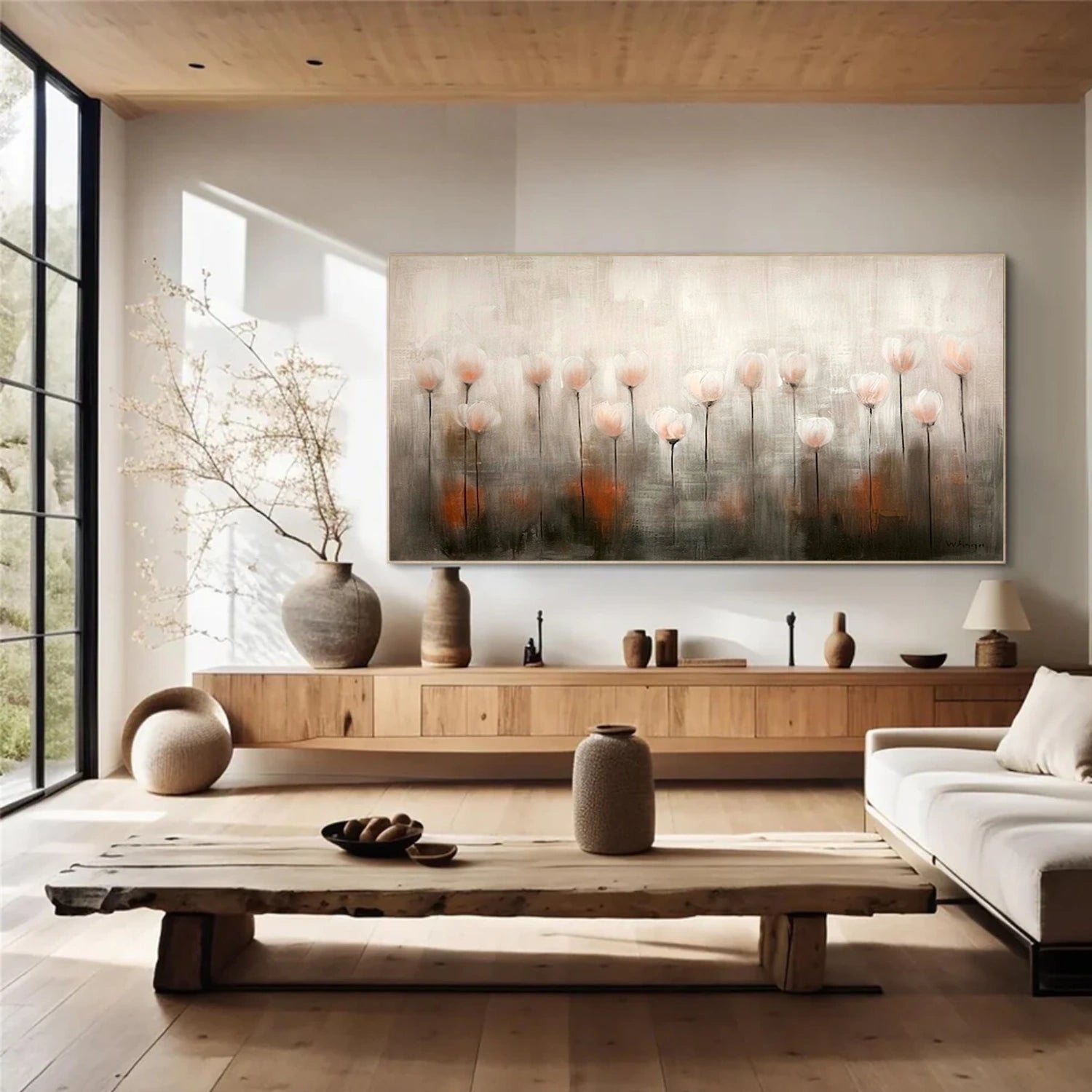 Abstract Flower And Tree Wall Art #FT043