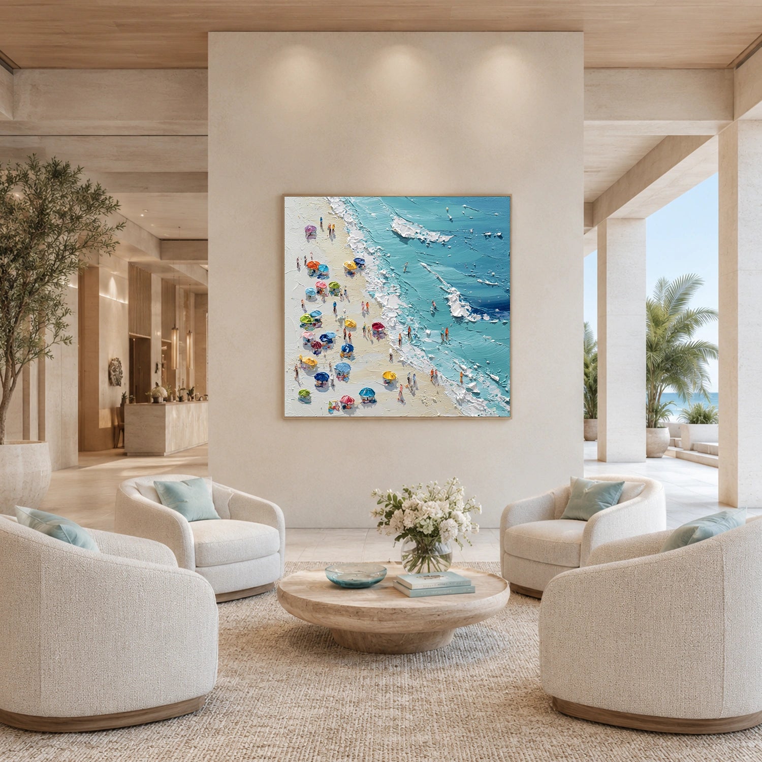 Abstract Ocean And Sky Wall Art #OS015