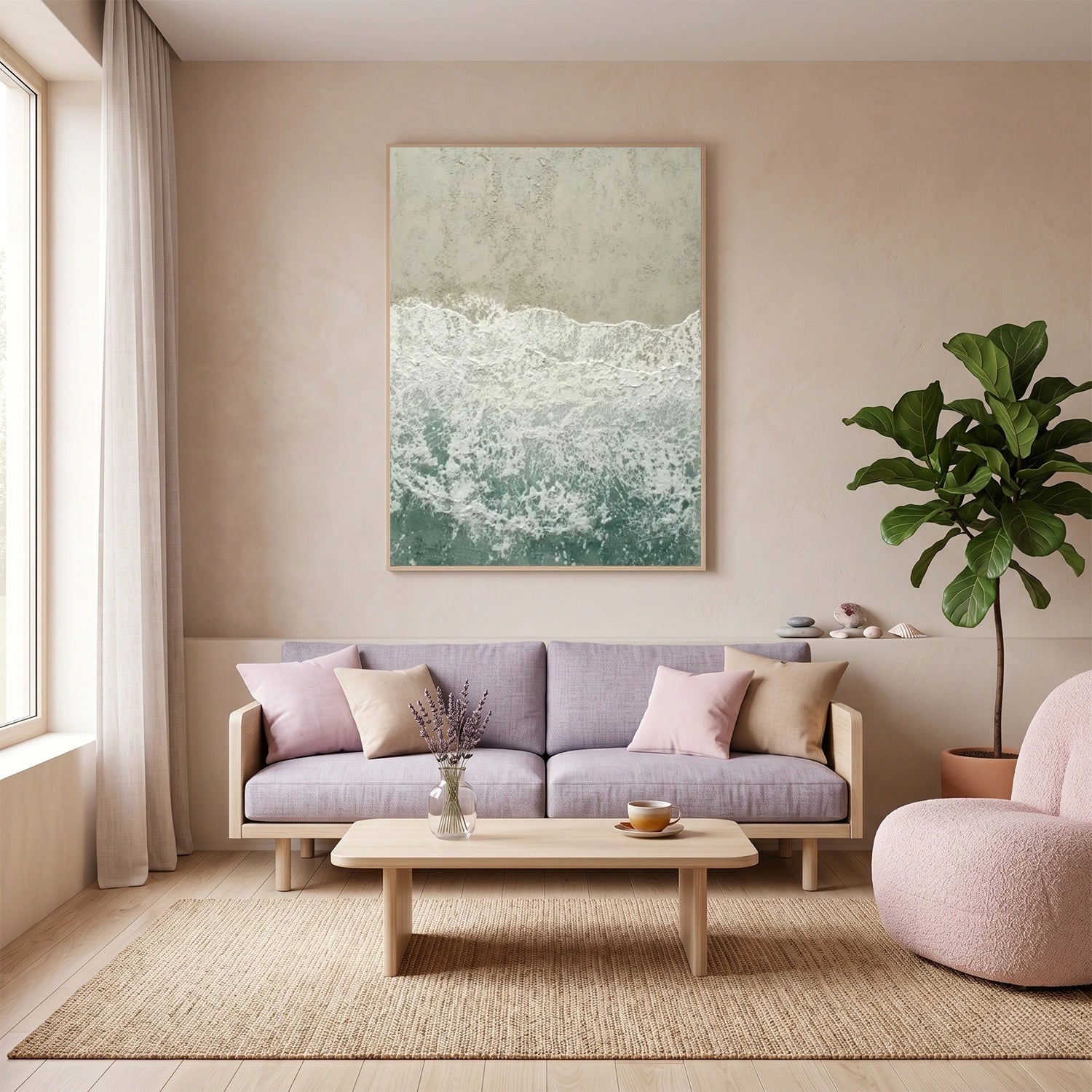 Abstract Ocean And Sky Wall Art #OS119