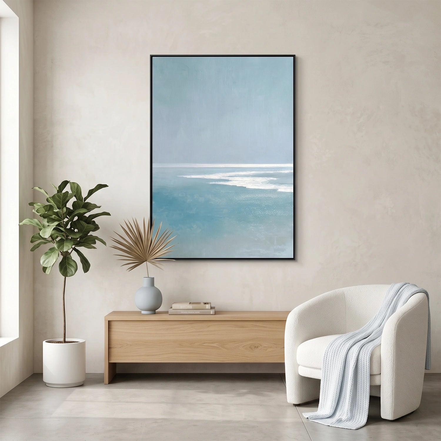 Abstract Ocean And Sky Wall Art #OS122