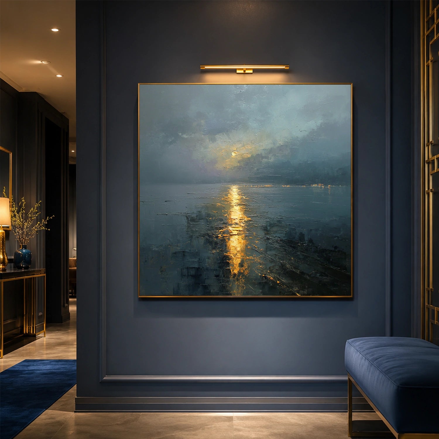 Abstract Ocean And Sky Wall Art #OS086