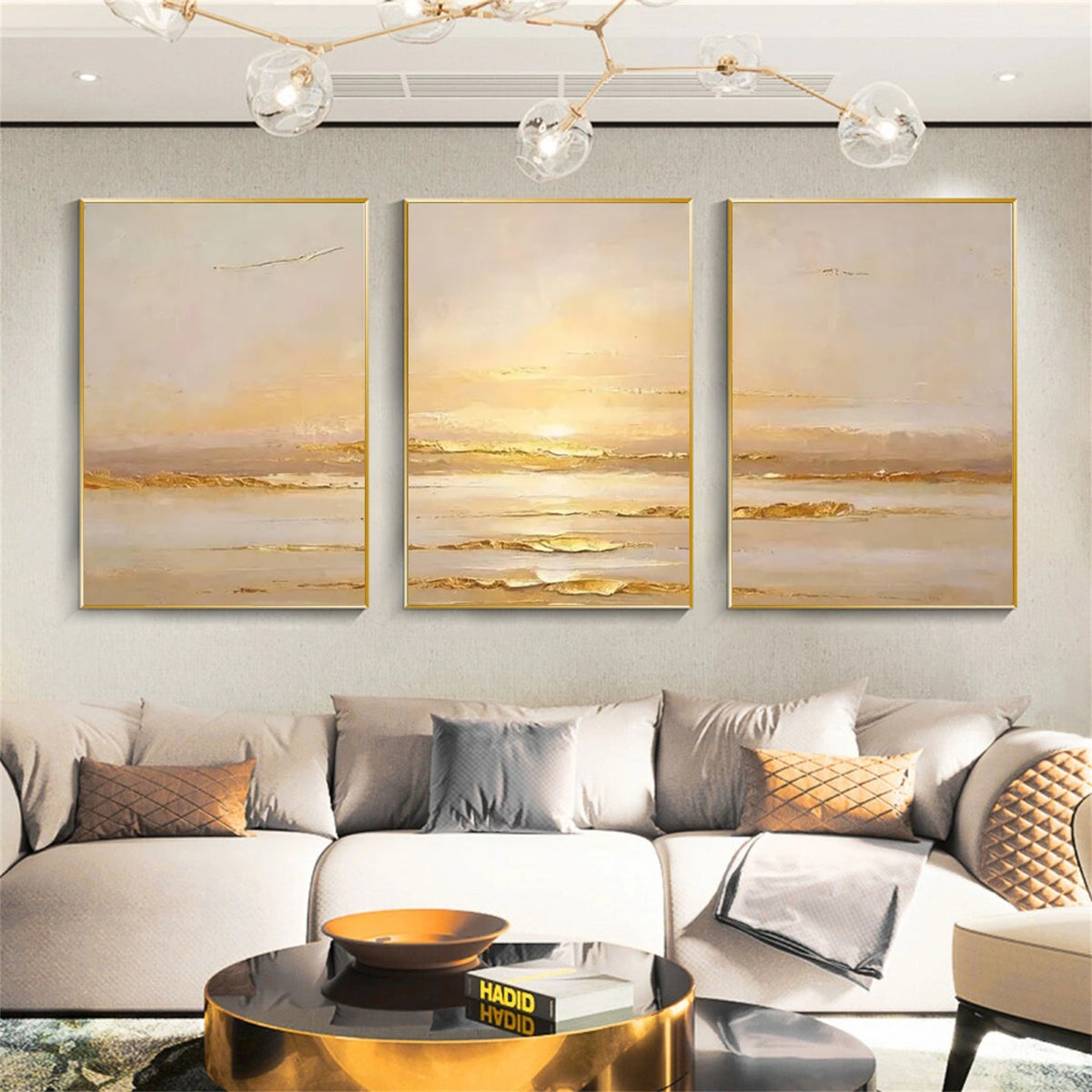 Abstract Ocean And Sky Wall Art Set of 3 #OS142