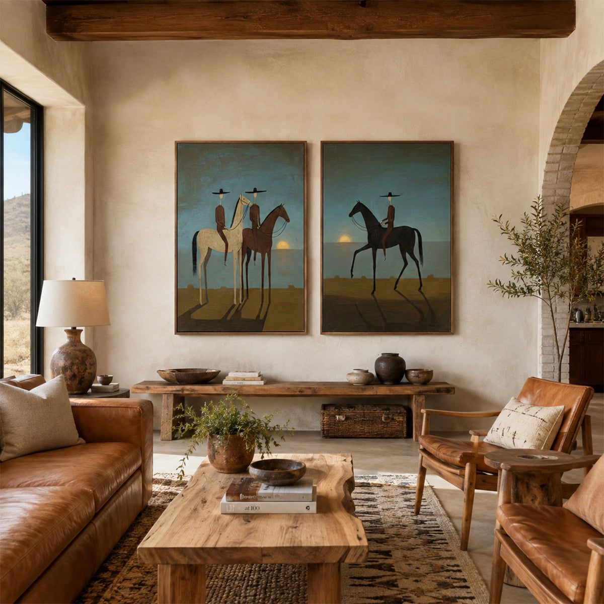 Western Cowboy Wall Art Set of 2 #AC035