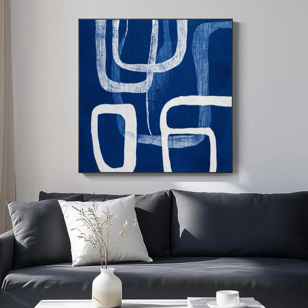 Blue Abstract Wall Art #AW041