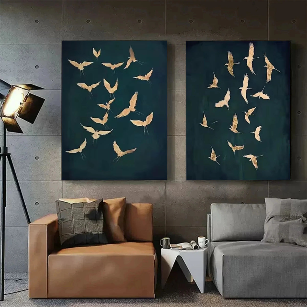 Abstract Animal Bird Wall Art Set of 2 #AN052
