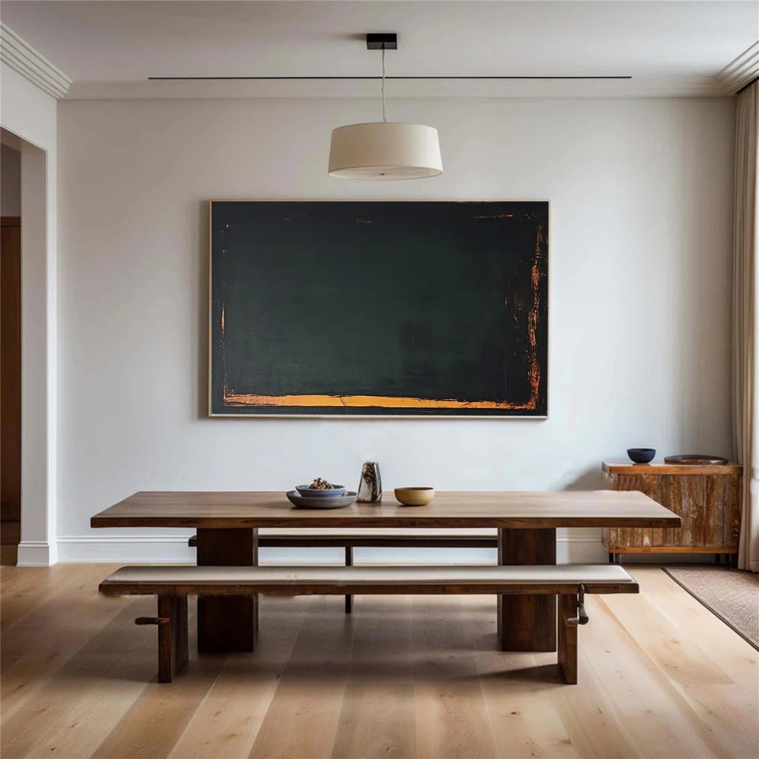 Green and Black Minimalist Wall Art #MW022