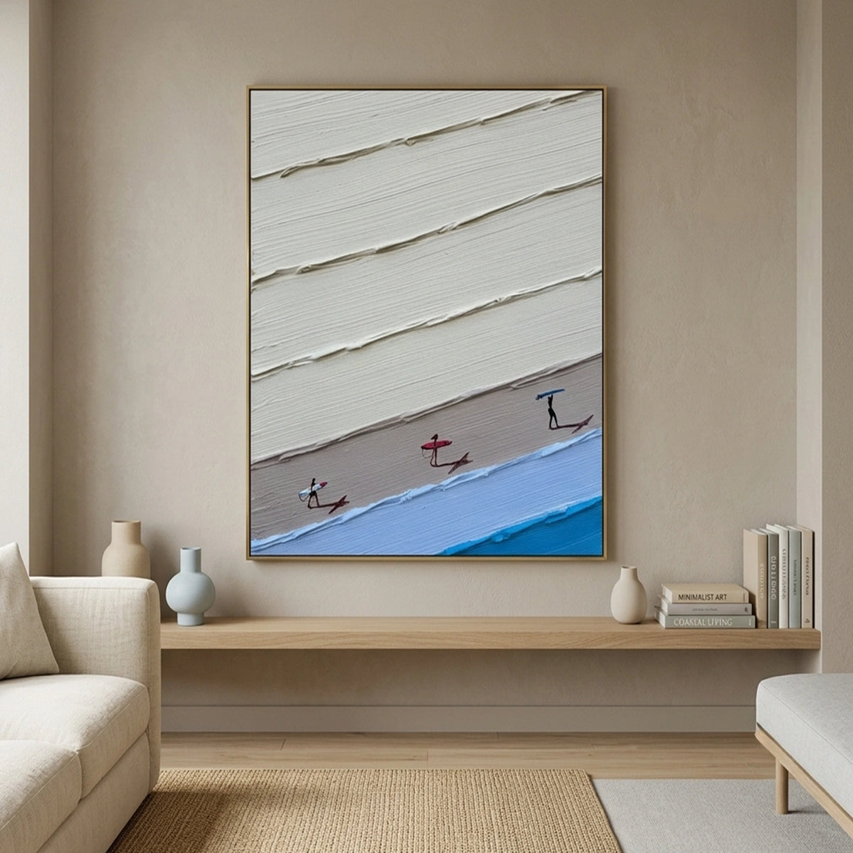 Surfing Sports Textured Wall Art #SC014