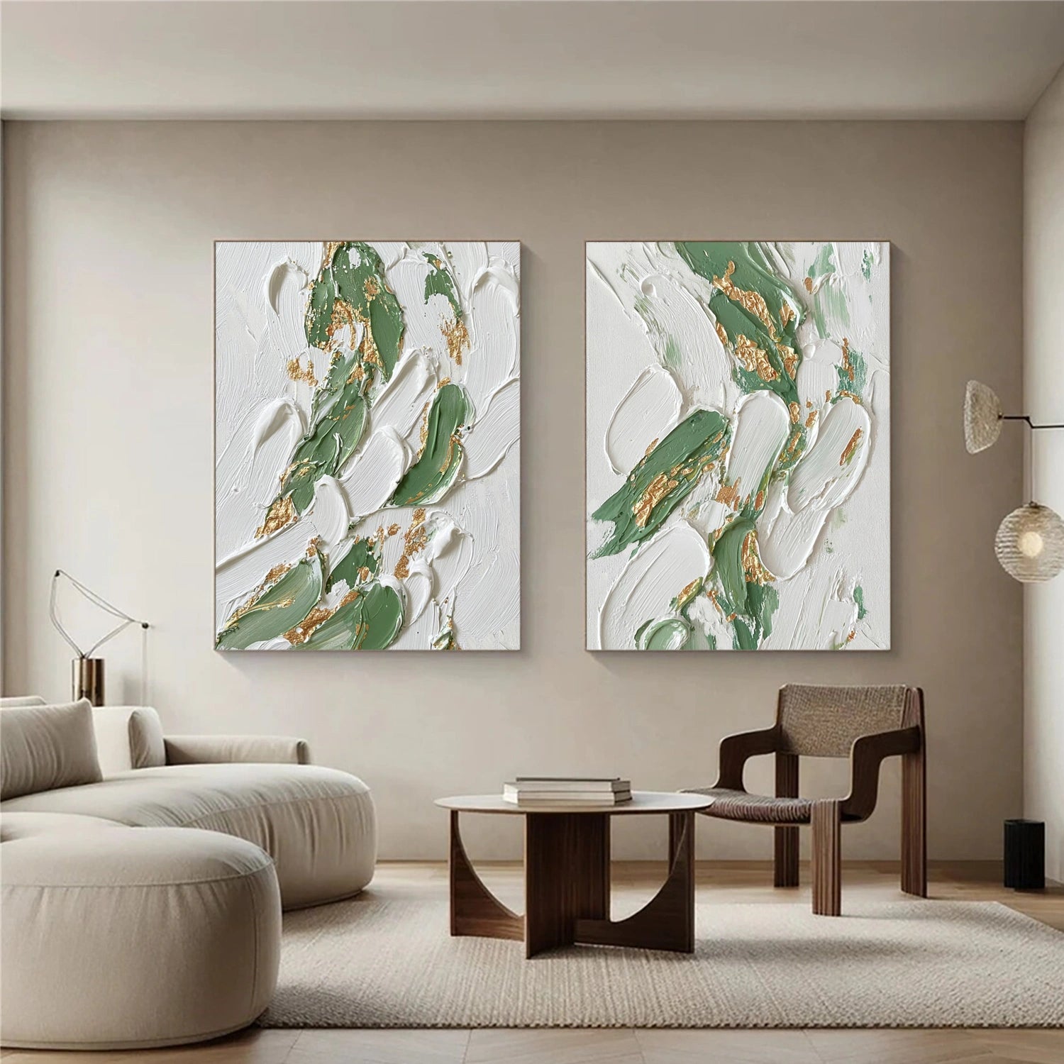 Abstract Textured Wall Art Set of 2 #AW030
