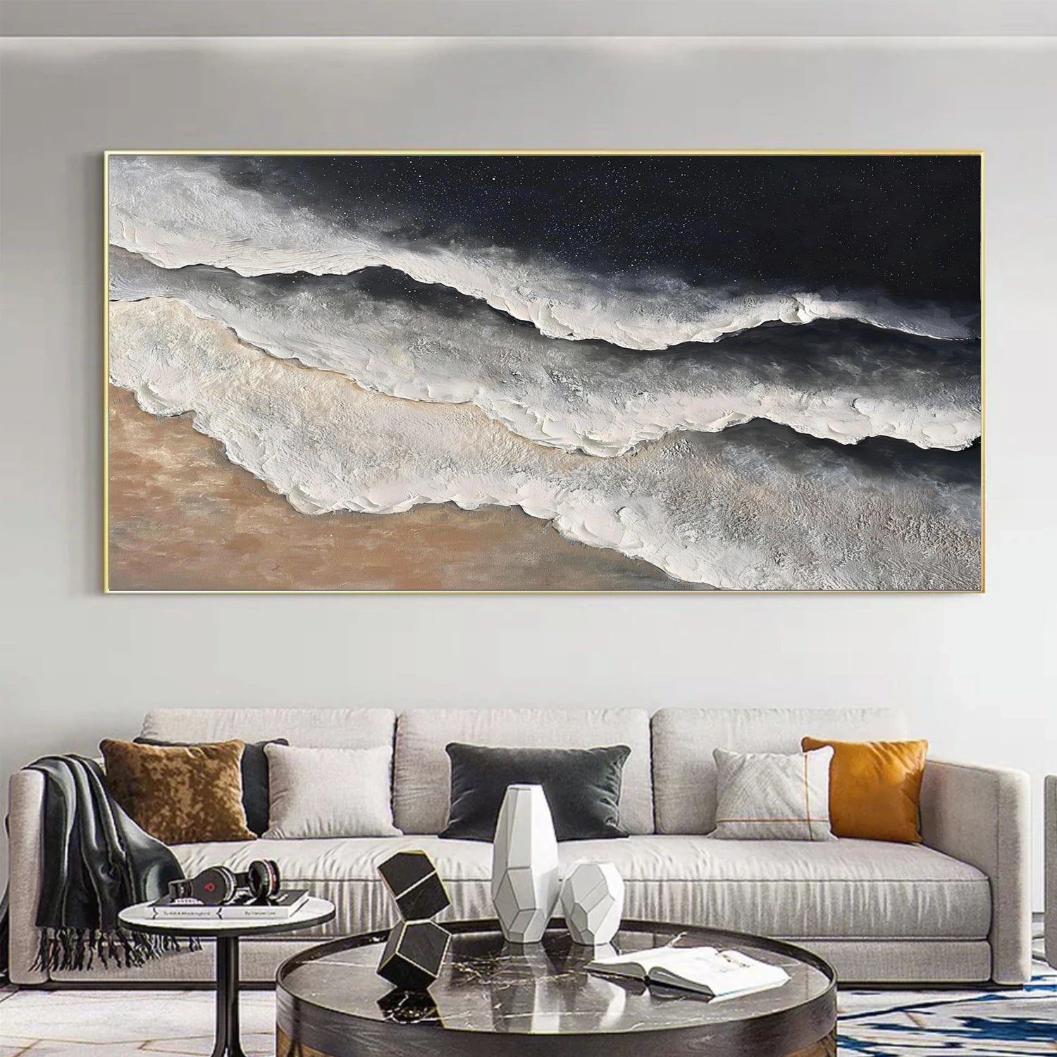 Abstract Ocean And Sky Wall Art #OS049