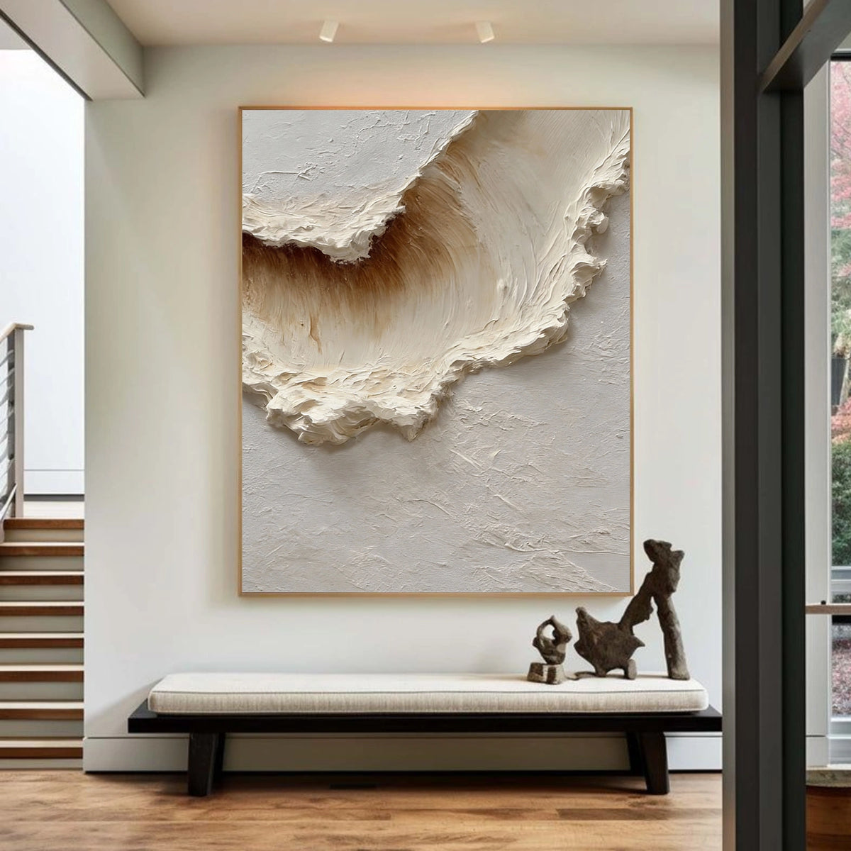 Minimalist Ocean And Sky Textured Wall Art #OS028