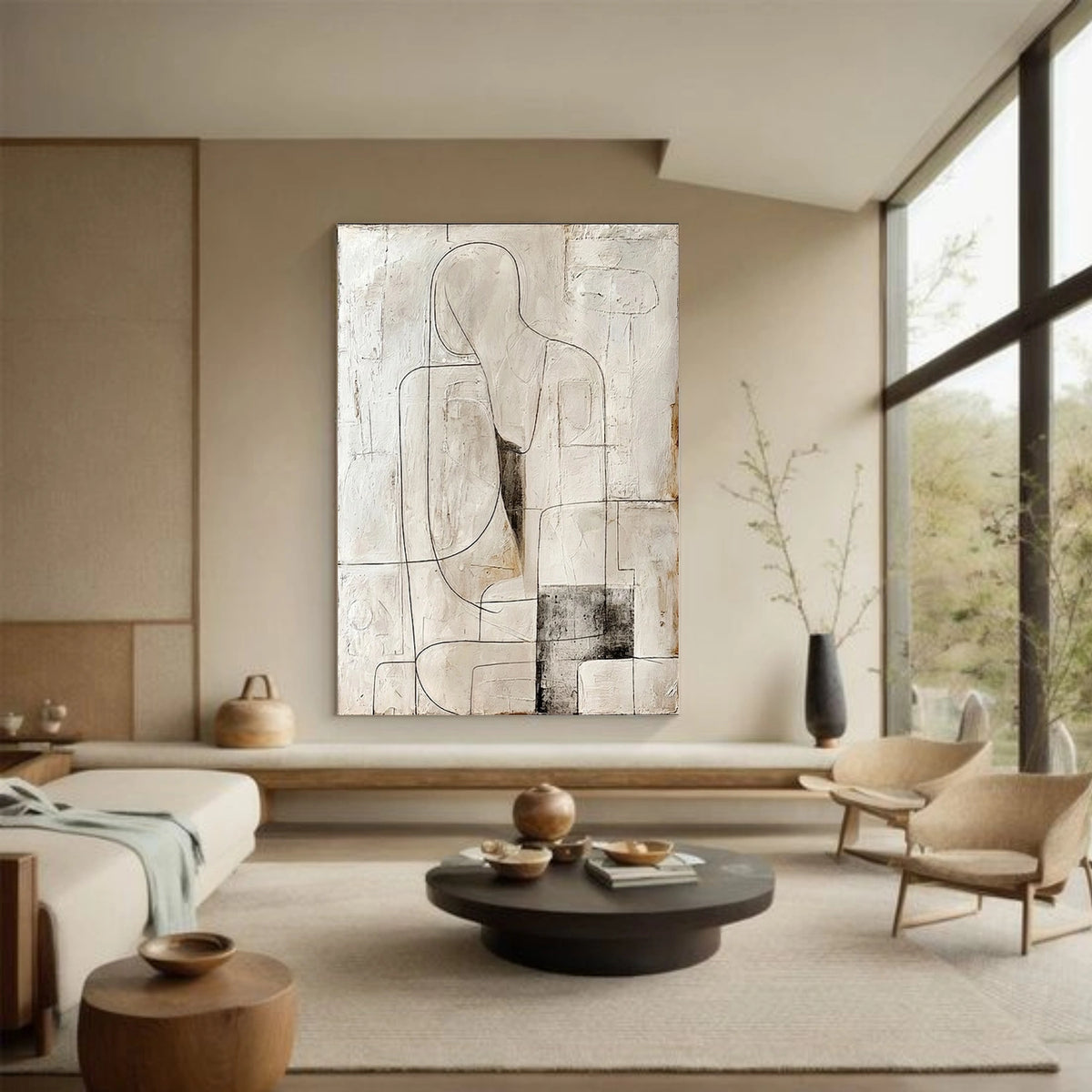 Contemporary Abstract Minimalist Wall Art #CA001