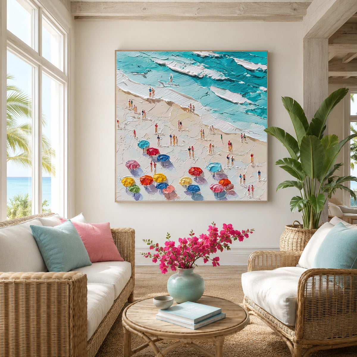 Abstract Ocean And Sky Wall Art #OS021