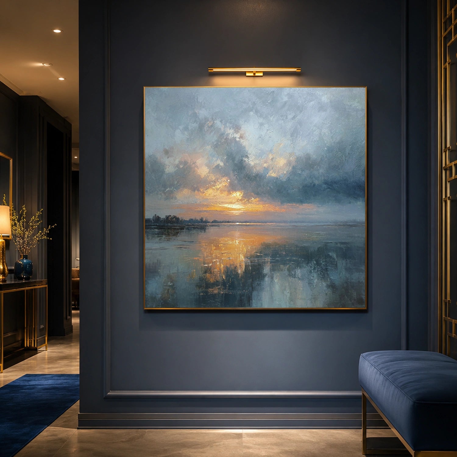 Abstract Ocean And Sky Wall Art #OS093