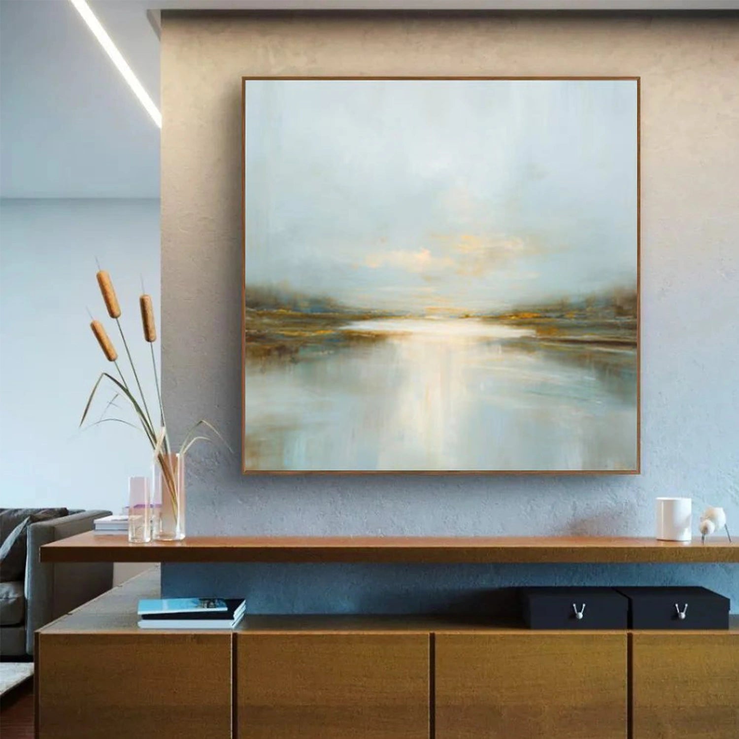 Abstract Ocean And Sky Wall Art #OS003