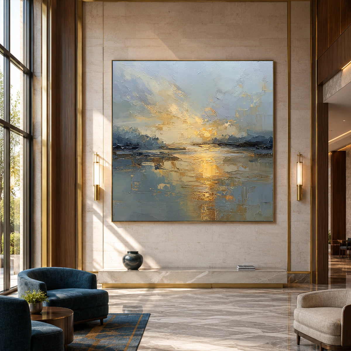 Abstract Ocean And Sky Wall Art #OS081