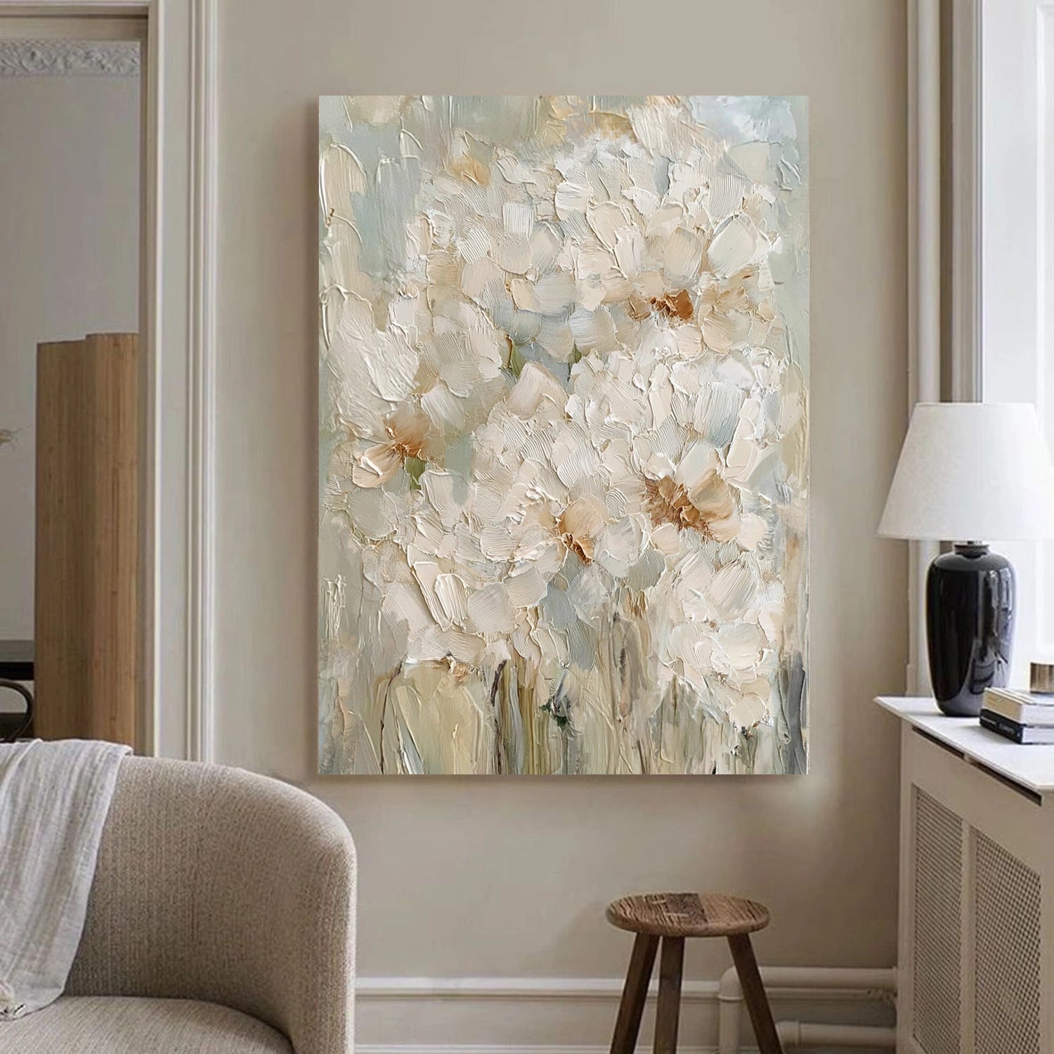 Abstract Flower And Tree Textured Wall Art #FT026