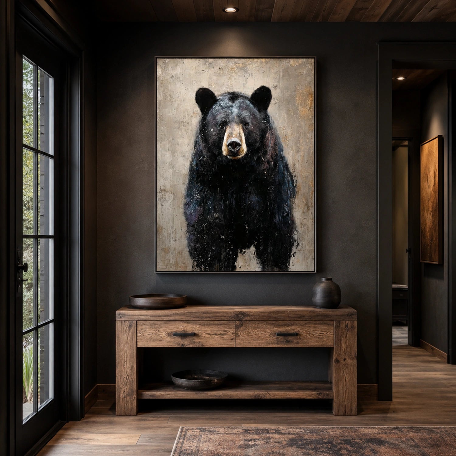 Abstract Animal Bear Wall Art #AN004