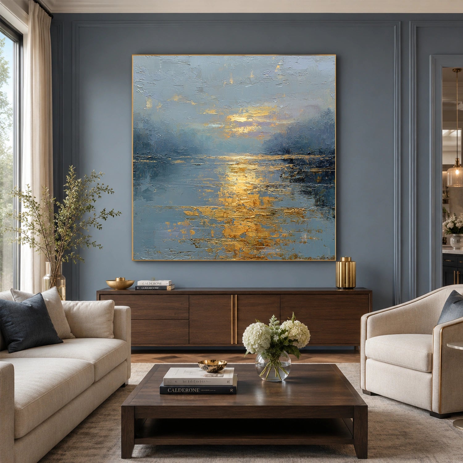 Abstract Ocean And Sky Wall Art #OS097