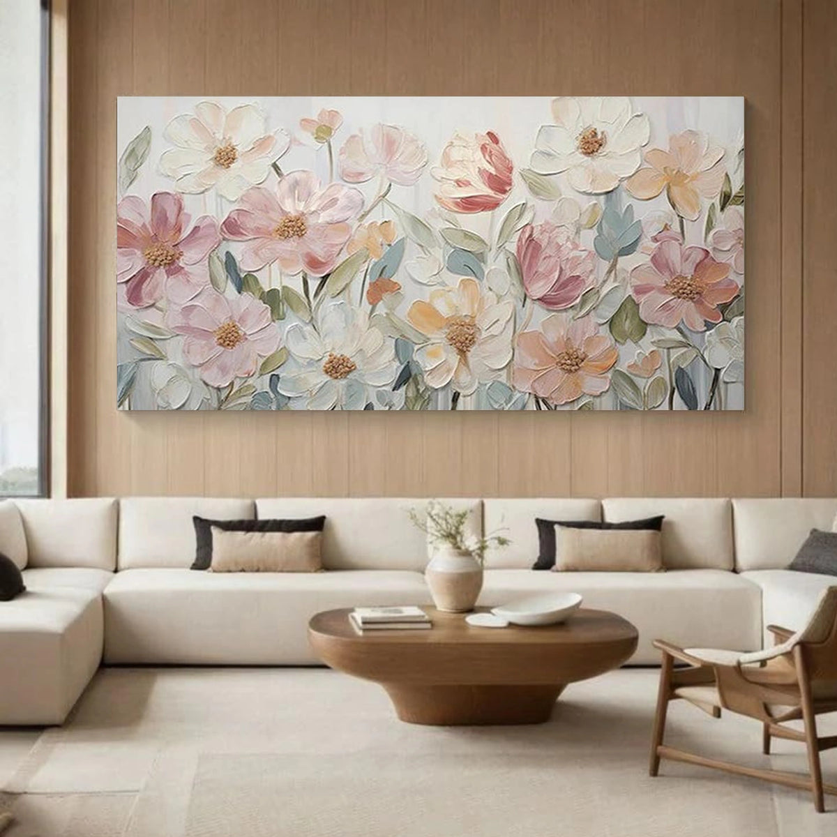 Abstract Flower And Tree Textured Wall Art #FT035