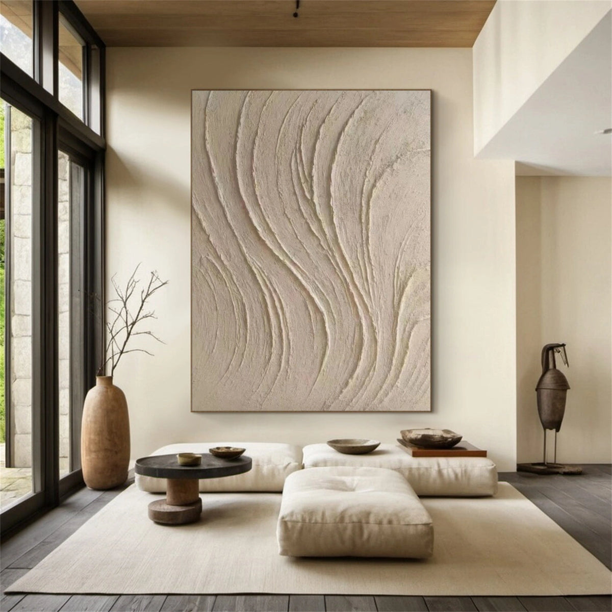 Gray Minimalist Textured Wall Art #MW035