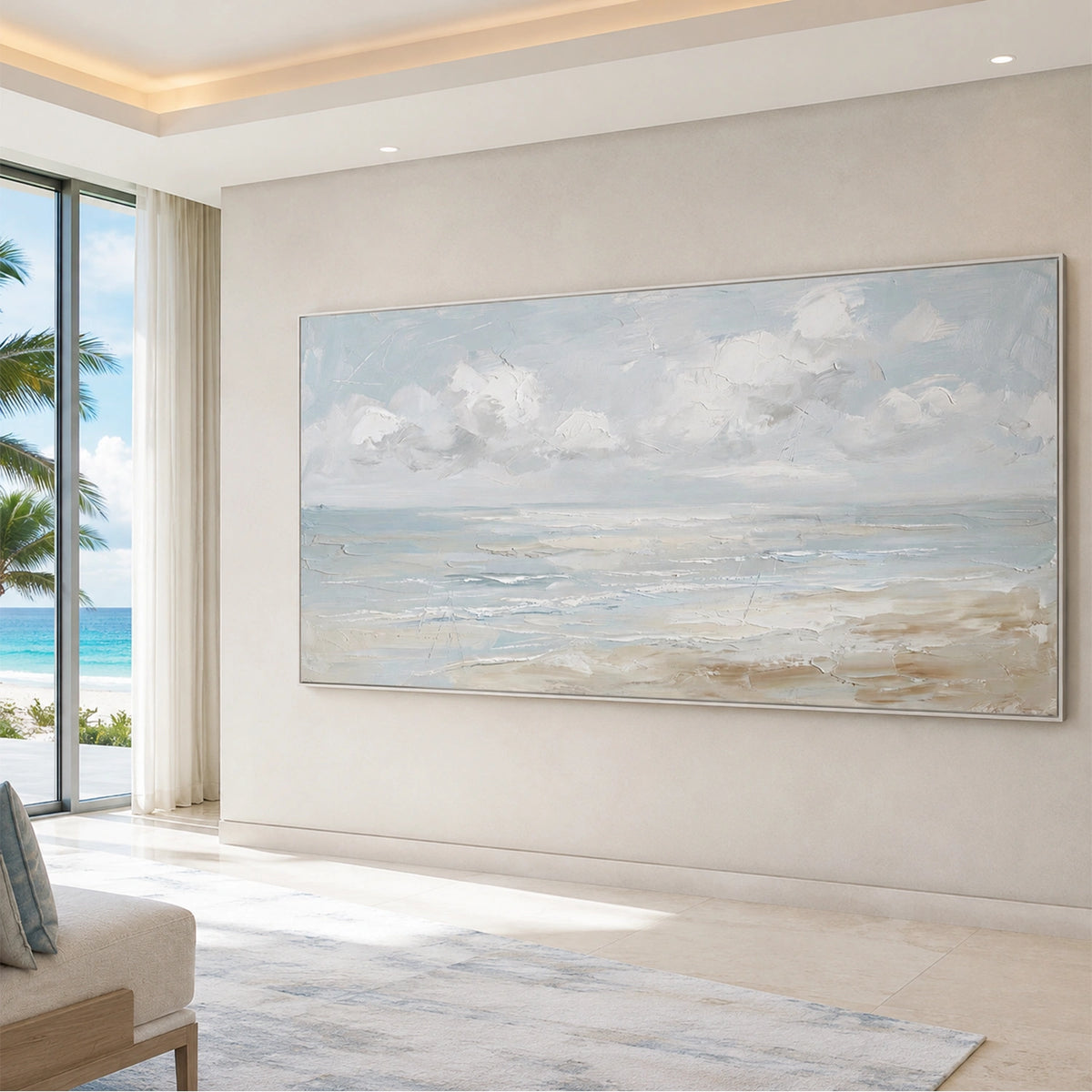 Abstract Ocean And Sky Wall Art #OS070
